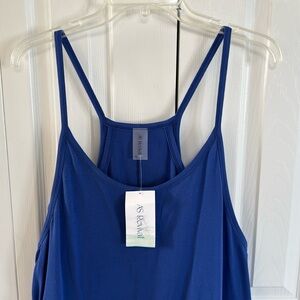 NWT AS Revival Cobalt Blue Built in Romper Skort Tank Dress - L